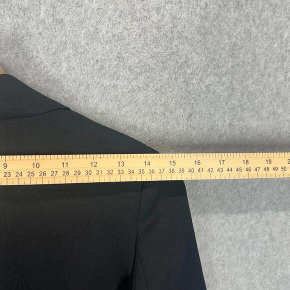 ba & sh Bash Womens XS Black Blazer Textured One Button Fits Larger EUC - Picture 5 of 11